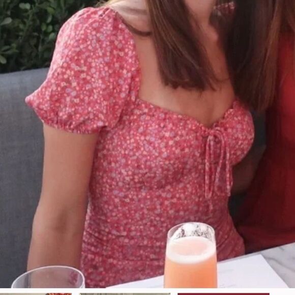 BP. Ditsy Floral Tie Front Mini Dress - Picture 13 of 13